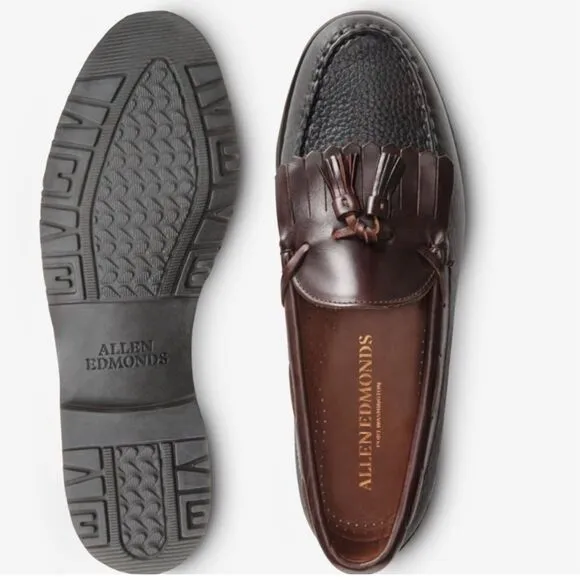 Allen Edmonds Nashua Two Tone Kilt Tassel Loafers size 10 1/2 D.