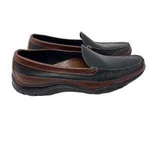 Allen Edmonds Size 9.5 D Black Brown Boulder Venetian Driving Moccasin Loafers