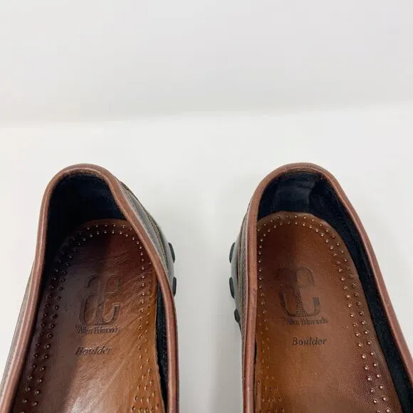 Allen Edmonds Size 9.5 D Black Brown Boulder Venetian Driving Moccasin Loafers