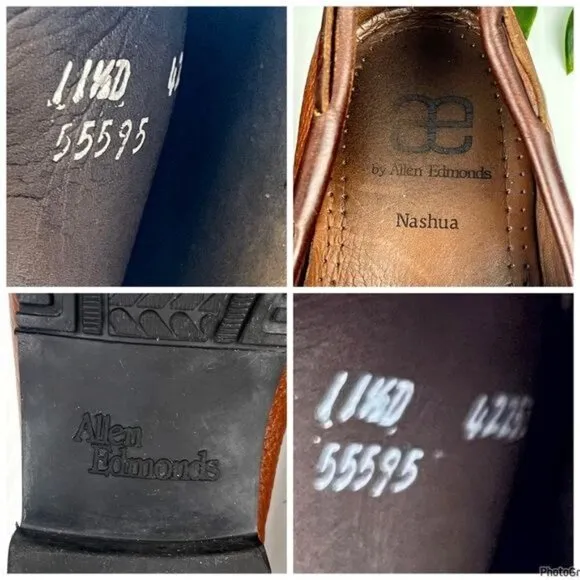 Allen Edmonds Two Tone Nashua Light &amp; Dark Brown Leather Tassel Loafers 11.5