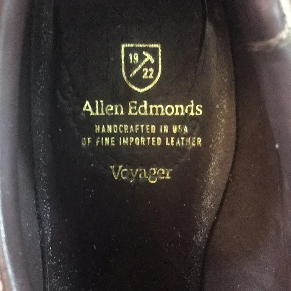 Allen Edmonds “Voyager” Lace Up Brown Leather Loafers size 10B