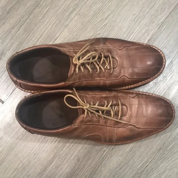Allen Edmonds “Voyager” Lace Up Brown Leather Loafers size 10B