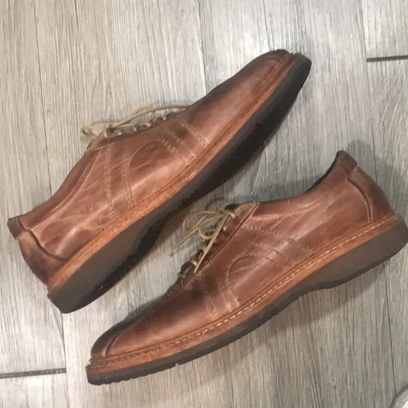Allen Edmonds “Voyager” Lace Up Brown Leather Loafers size 10B