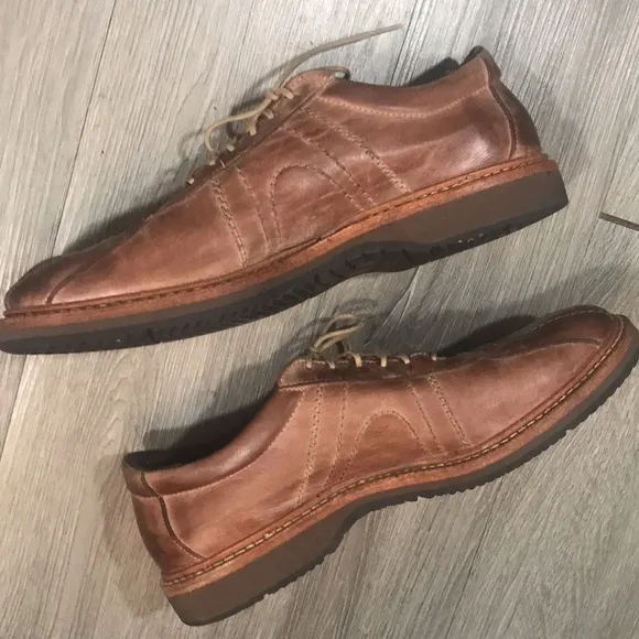 Allen Edmonds “Voyager” Lace Up Brown Leather Loafers size 10B