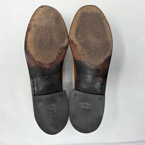 ALLEN EDMONDS WOODSTOCK WALNUT BROWN BRAIDED DUAL KILTIE LOAFERS MENS USA 10 D