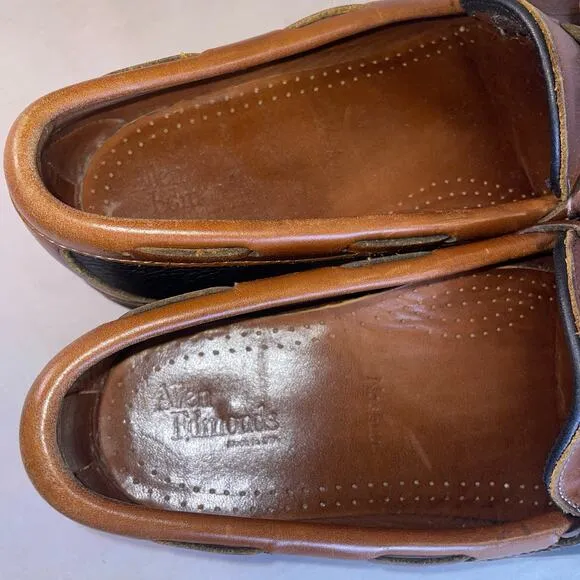 Allen Edmunds Mens Size 8 EEE Nashua Black Brown Leather Tassel Loafers 72373