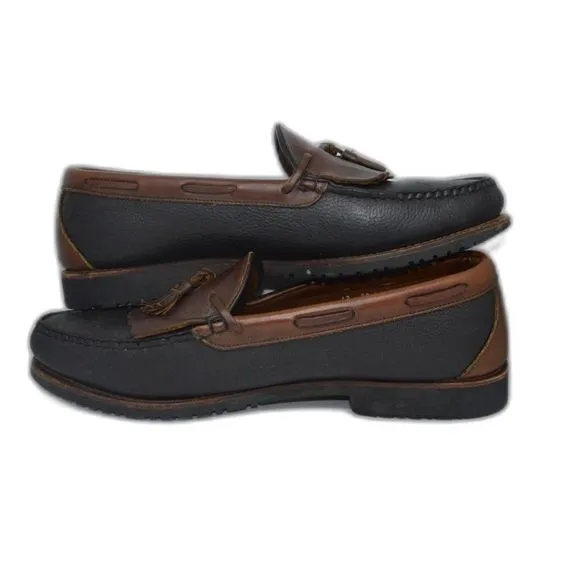 Allen Edmunds Nashua Leather Two-Tone kiltie tassel loafer 13 XXX Wide