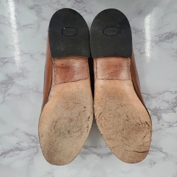 Allen Edmonds Woodstock Light Brown Loafers Boat Shoes Kiltie Fringe Fisherman