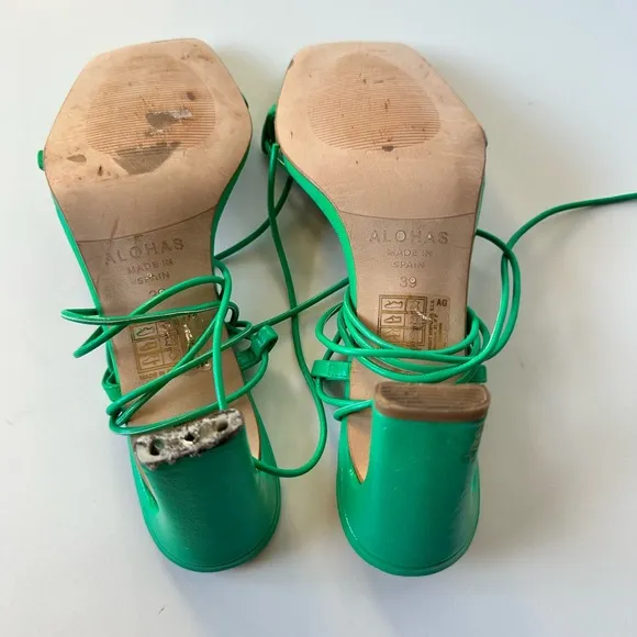 ALOHAS Bellini Mule Sandals Neon Green
