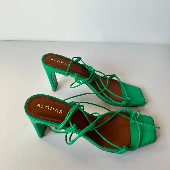 ALOHAS Bellini Mule Sandals Neon Green