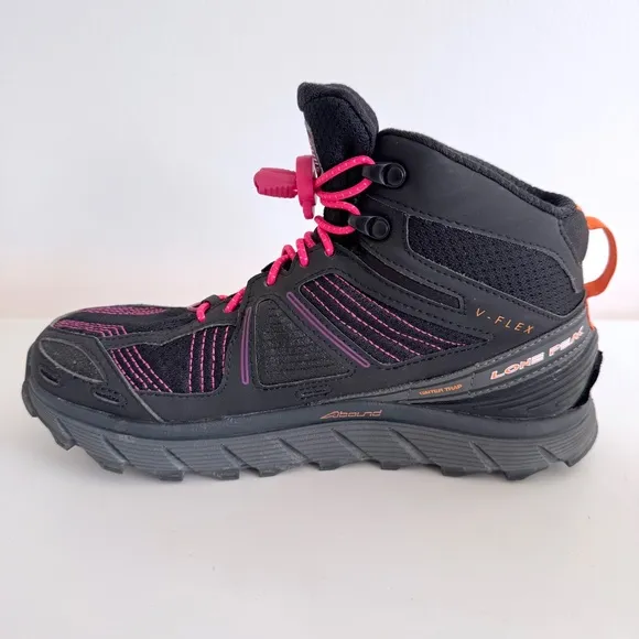 Altra Lone Peak 3.5 Mid Mesh Zero Drop Trail Runners Black Pink Purple Womens 7