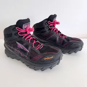Altra Lone Peak 3.5 Mid Mesh Zero Drop Trail Runners Black Pink Purple Womens 7