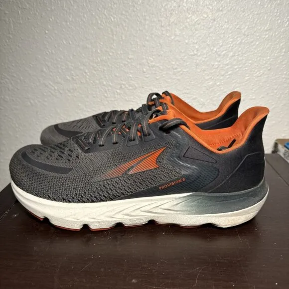 Altra Men's Provision 6 Low Hiking Trail Running Sneakers Orange Black Size 9.5