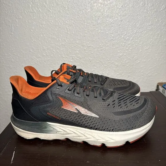 Altra Men's Provision 6 Low Hiking Trail Running Sneakers Orange Black Size 9.5