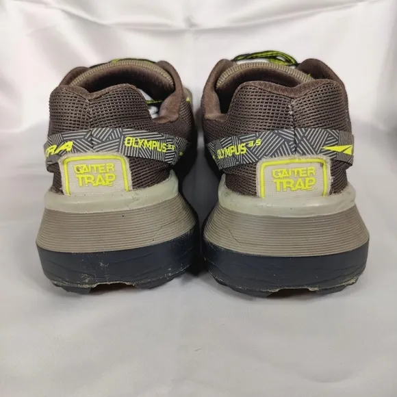 ALTRA OLYMPUS 3.5 Trail Road Running Brown Rust Lime Sneakers Mens Shoes Size 11