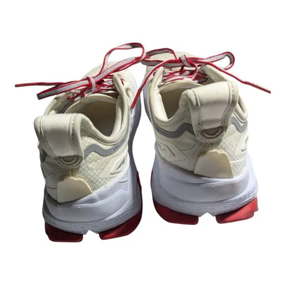 Altra Olympus 5 Ivory Blue Red Cushioned Trail Running Sneakers Women's 12