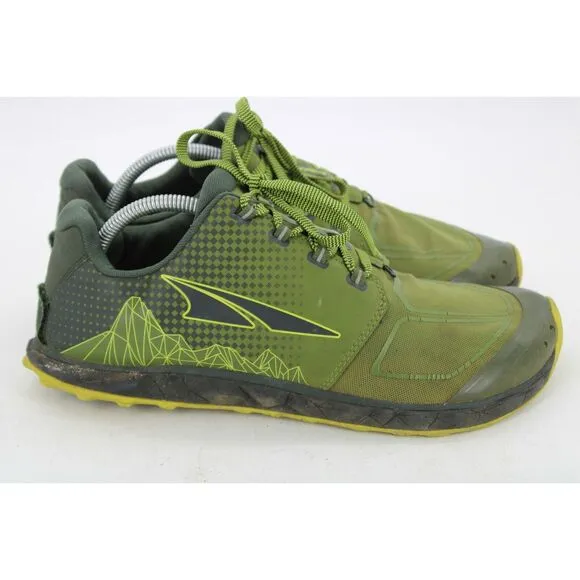 Altra Shoes Superior 4.5 Trail Runners Men's Size 11 Green/Lime Gaiter Trap