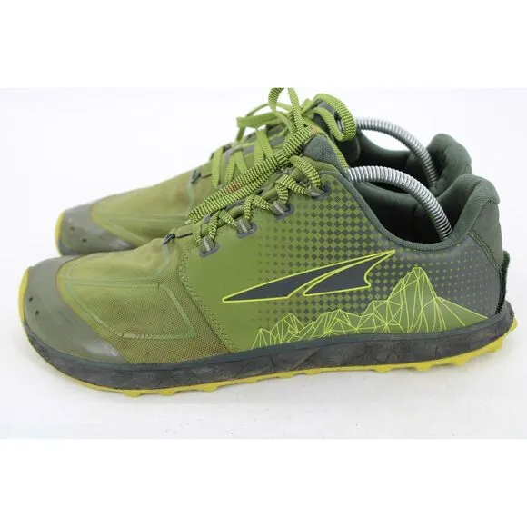 Altra Shoes Superior 4.5 Trail Runners Men's Size 11 Green/Lime Gaiter Trap