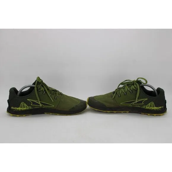 Altra Shoes Superior 4.5 Trail Runners Men's Size 11 Green/Lime Gaiter Trap