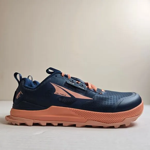 Altra Women Size 7.5 Lone Peak 8 Sneakers Navy Coral Lightweight Trail Running