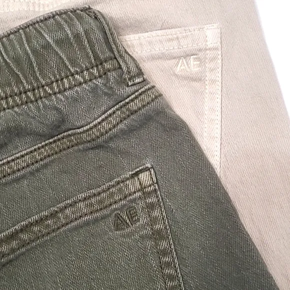 American Eagle Short Casual Shorts High Waist Rise Utility Pockets Button &amp; Zip
