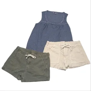 American Eagle Short Casual Shorts High Waist Rise Utility Pockets Button &amp; Zip
