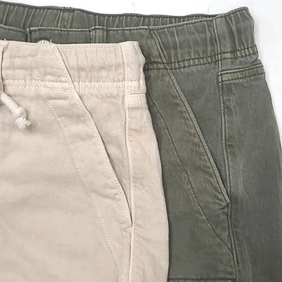 American Eagle Short Casual Shorts High Waist Rise Utility Pockets Button &amp; Zip