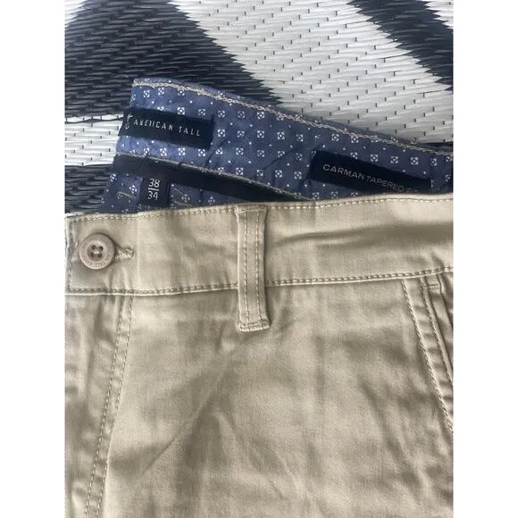 American Tall Men's Carman TAPERED Chinos in Desert Khaki size 38/34