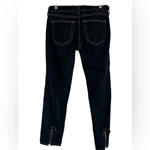 AMO Bow Mid-Rise Straight Cropped Jeans Anthropologie