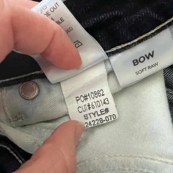 AMO Bow Mid-Rise Straight Cropped Jeans Anthropologie