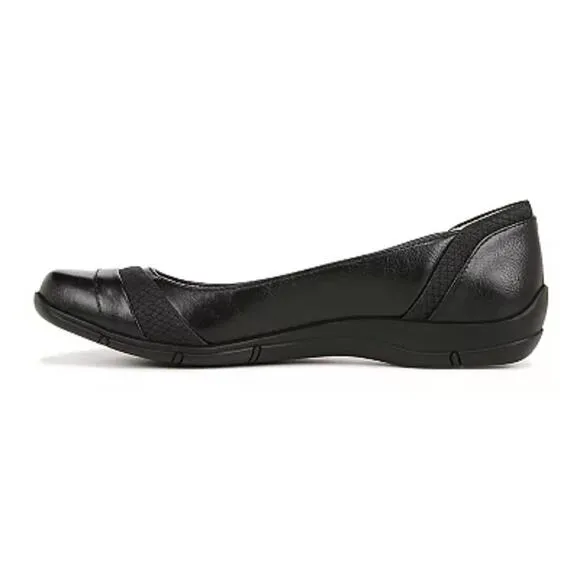 &quot;LifeStride Women's Dig Ballet Flat, Black Kylie/Rattle, Size 8.5W&quot; MSRP $59