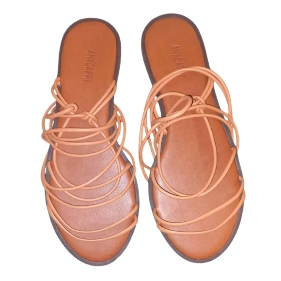 Anacapri Tall Gladiator Brown Sandals Leather - Bra 31, US 10.5, Eur 41