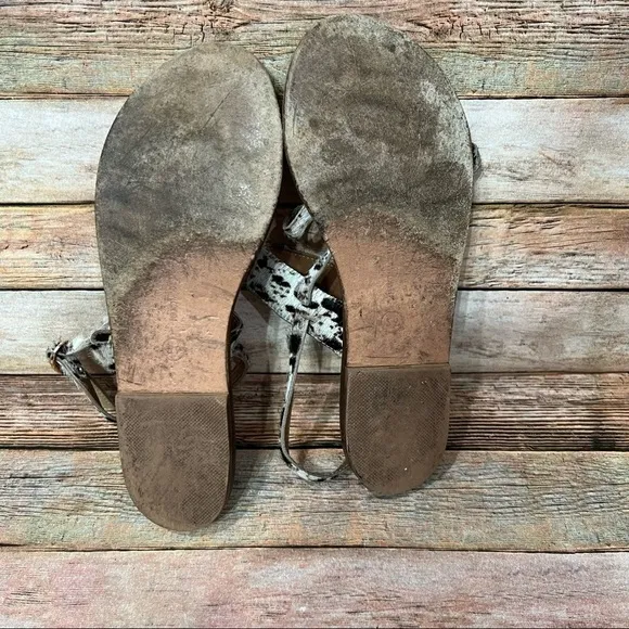 Ancient Greek Cow Hide Back Strap Sandals