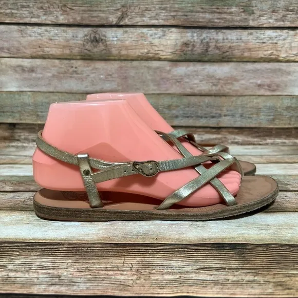 Ancient Greek Sandals Gold Strap Sandals