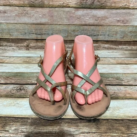 Ancient Greek Sandals Gold Strap Sandals