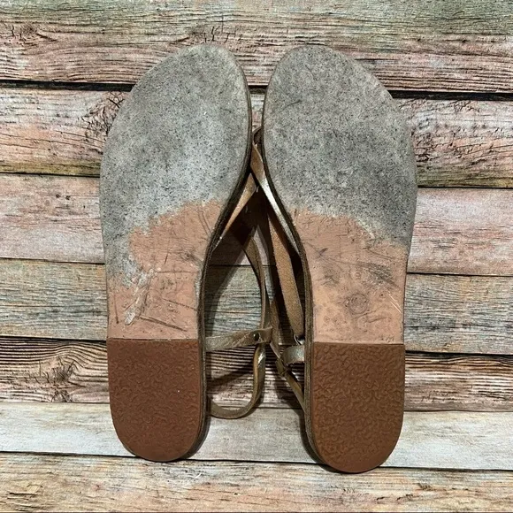 Ancient Greek Sandals Gold Strap Sandals
