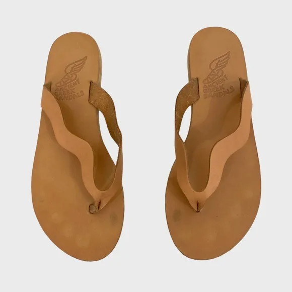 Ancient Greek Sandals Laconia Natural Leather Sandals Size 37