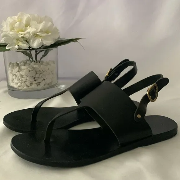ANCIENT GREEK SANDALS T-Strap Leather Slingback