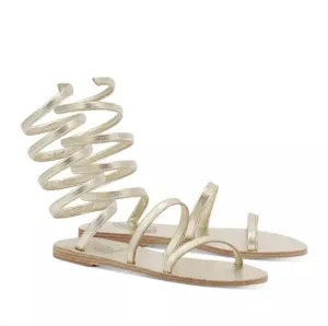 Ancient Greek Women's Ofis Ankle Wrap Sandals.