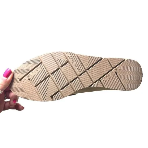 Anne Klein Womens Tan Suede Qfelia Slip On Wedge Loafers Sz 10 M NIB