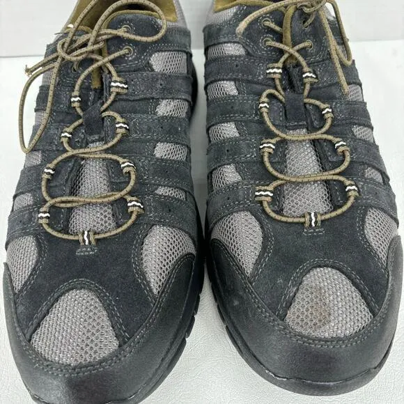 Anodyne Mens Size 13 Wide Sneakers Black Leather Trail Walker Replaced Insoles