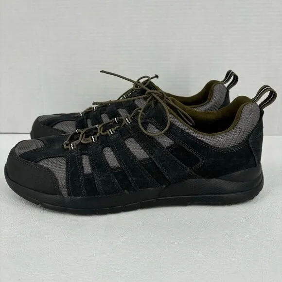 Anodyne Mens Size 13 Wide Sneakers Black Leather Trail Walker Replaced Insoles