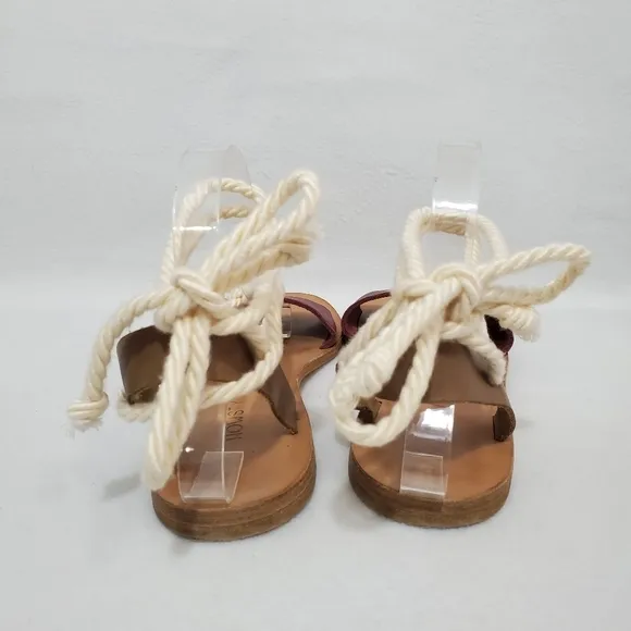 Anthro Howsty Rope Lace Gladiator Sandals