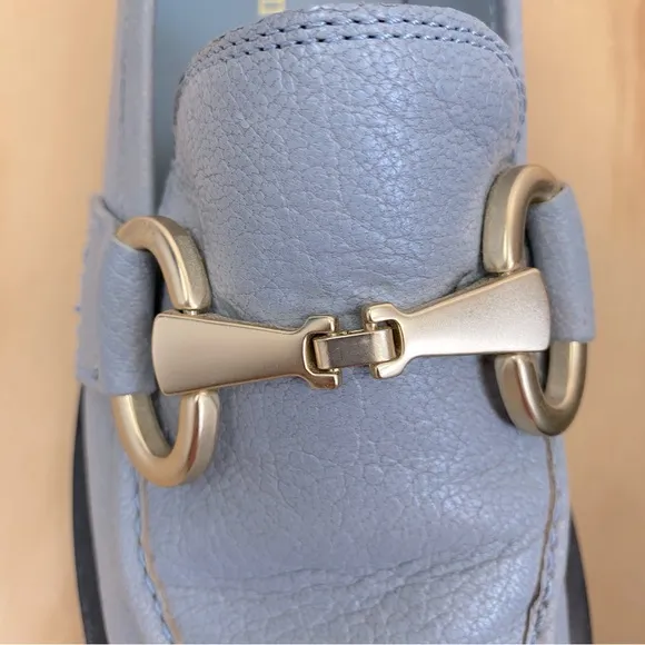 Anthropologie Bruno Premi Hardware Chunky Platform Loafers Blue Size 38