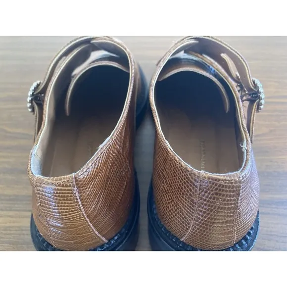 Anthropologie Christine Rhinestone Embellished Loafers Women Size 6 Brown