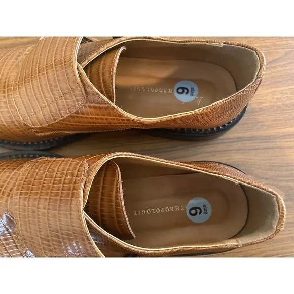 Anthropologie Christine Rhinestone Embellished Loafers Women Size 6 Brown