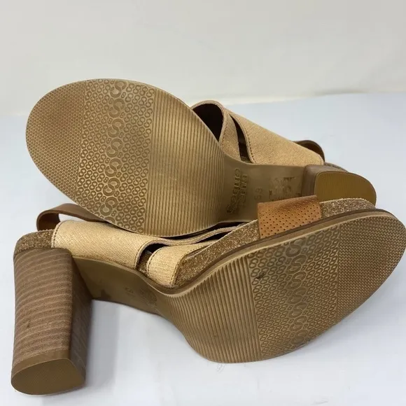 Anthropologie Coque Terra Sanne Block Heel Leather Block Heel SZ 8M