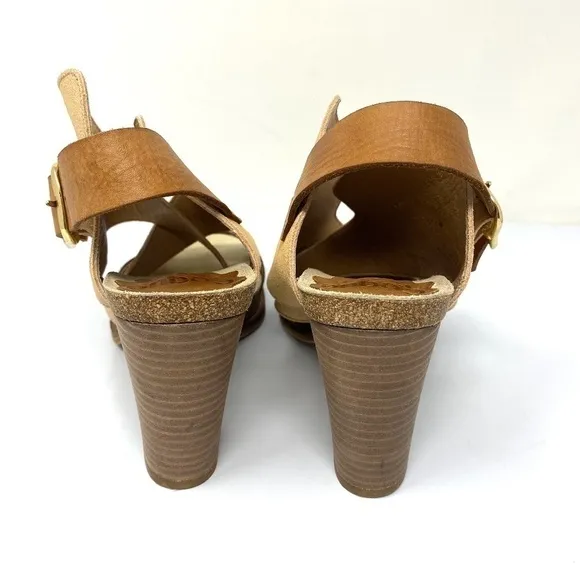 Anthropologie Coque Terra Sanne Block Heel Leather Block Heel SZ 8M