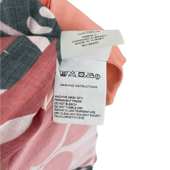 Anthropologie FARM Rio Bruxelles wrap dress Tropical Monstera Medium Red NWT!
