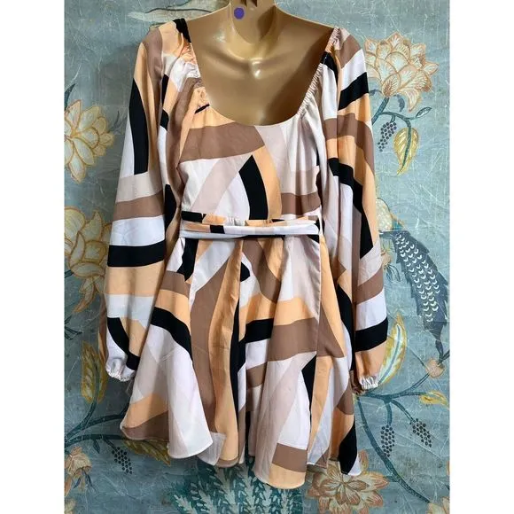 Anthropologie Hutch  Geo Wrap Mini Dress